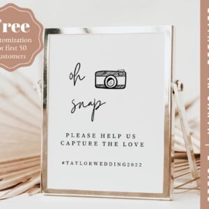 Editable wedding hashtag sign template, use our hashtag, hash tag sign, wedding hashtag sign printable, share the love sign, editable signs
