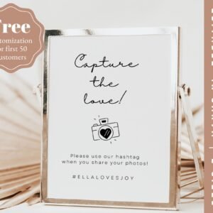 Editable wedding hashtag sign template, use our hashtag, oh snap sign, hash tag sign, wedding hashtag sign printable, editable signs