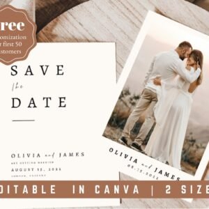 Date calendar with photo, bridesmaid save date, save the date, photo save the date, save the date card, photo calendar, calendar save date