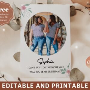 Will You Be My Bridesmaid Card, Bridesmaid Proposal, Maid of Honour Card, Bridesmaid Card, Bridal Shower