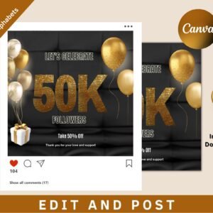 Instagram followers flyer, thank you flyer, 10k follower flyer, anniversary flyer, celebration flyer, social media flyer, instagram post