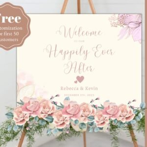 Happily ever after sign, happily ever after sign for weddings, happily ever after wedding sign, happily ever after party