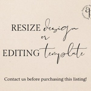 Resize or edit design template