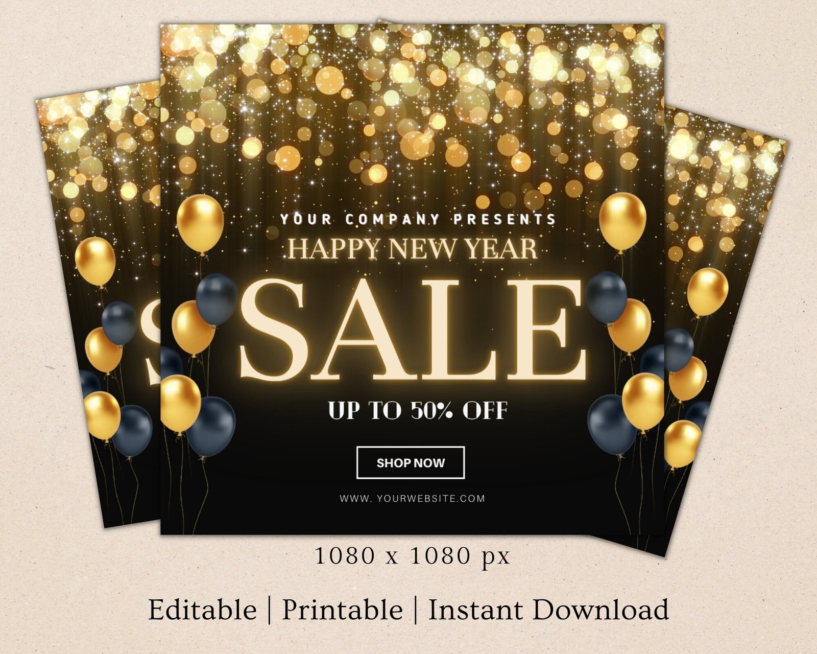 New Year Sale Flyer, Holiday Sale Flyer, New Year Booking, Social Media Flyer, Sale Flyer, Flash Sale Flyer, Nye Flyer, Pre Made Flyer - Image 2