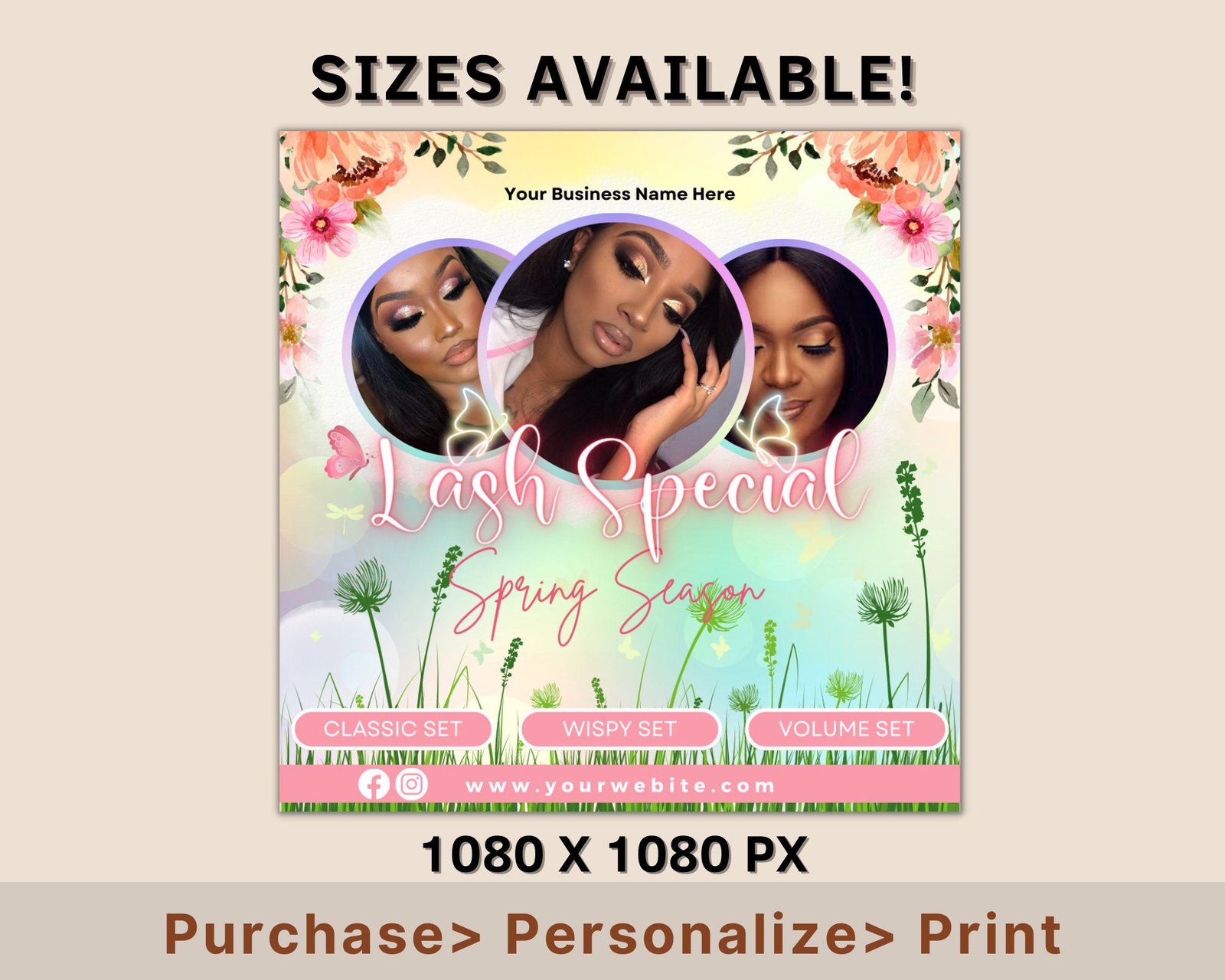 Spring Flyer, Spring Break Flyer, Beauty Flyer, Spring Break Lash Deals Flyer, Lash Flyer, MUA Flyer, Makeup Flyer, March/April Bookings - Image 2