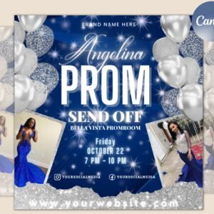 Prom Invitation Flyer, Prom Event Flyer, Prom Invitation, Prom Event Poster, Prom Party Invite, Prom Celebration, Party Flyer Template