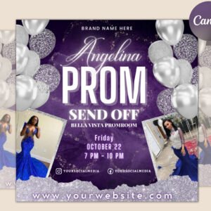 Prom invitation flyer, prom event flyer, prom invitation, prom event poster, prom party invite, prom celebration, party flyer template