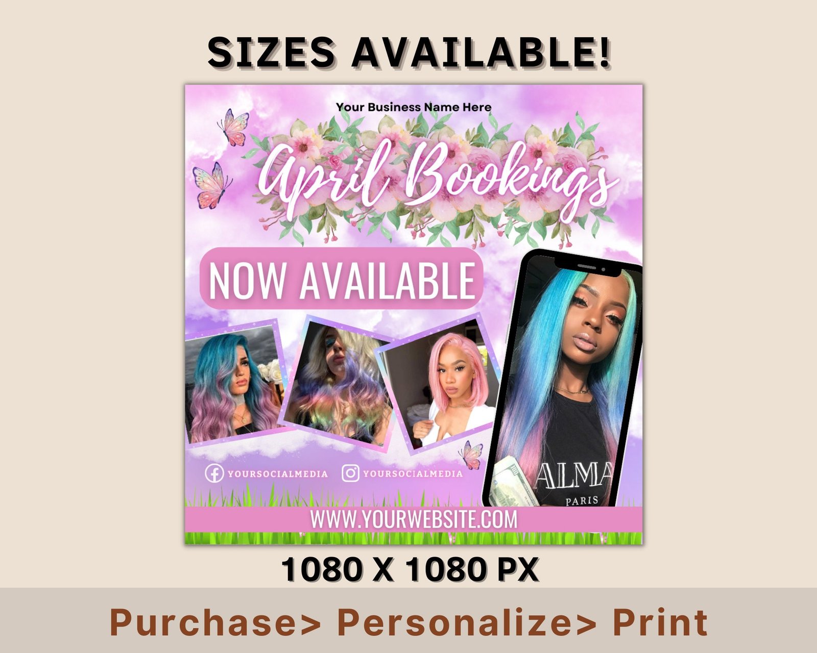 Spring Flyer, Spring Sale Flyer, Beauty Flyer, Spring Makeup Flyer, Makeup Flyer, Makeup Booking Flyer, MUA Flyer, March/April Booking Flyer - Image 2