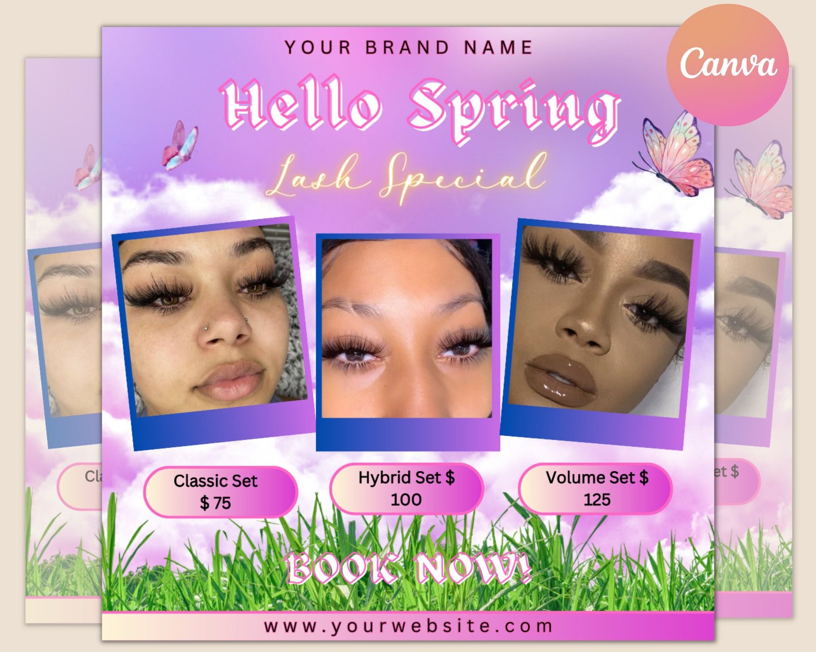 Lash Special Flyer, Spring Flyer, Beauty Flyer, April Booking Flyer, Lash Sale Flyer, Mua Flyer, Book Now Flyer, Social Media Flyer