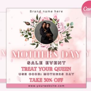 Mother's day flyer template, book now flyer, mother's day sale flyer, social media flyer, hair, makeup, lash, mua, canva template