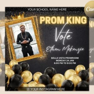 Vote homecoming king , social media flyer, class campaign flyer, high school homecoming, homecoming prince vote, homecoming king flyer