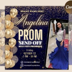 Prom invitation flyer, prom event flyer, prom invitation, prom event poster, prom party invite, prom celebration, party flyer template