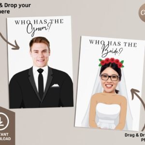 Printable Celebrity Who Has the Groom? Bachelorette Party Groom, Groom Scratch Off Game, Bridal Shower Game, Canva Template Digital Download