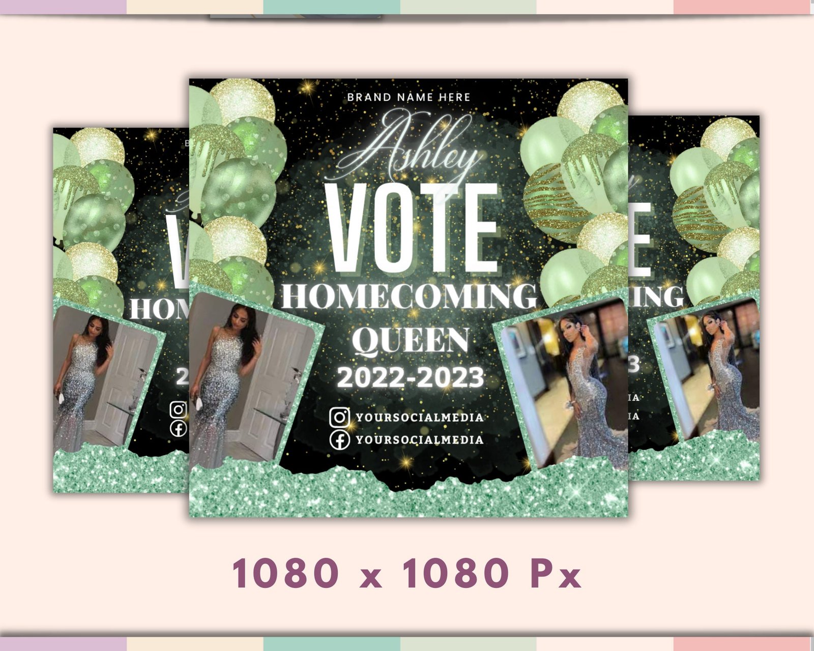 Vote Homecoming Queen Flyer, Homecoming Flyer, Campaign Flyer, Class Campaign Flyer, Election Flyer Prom Queen Flyer | DIY Editable Template - Image 2