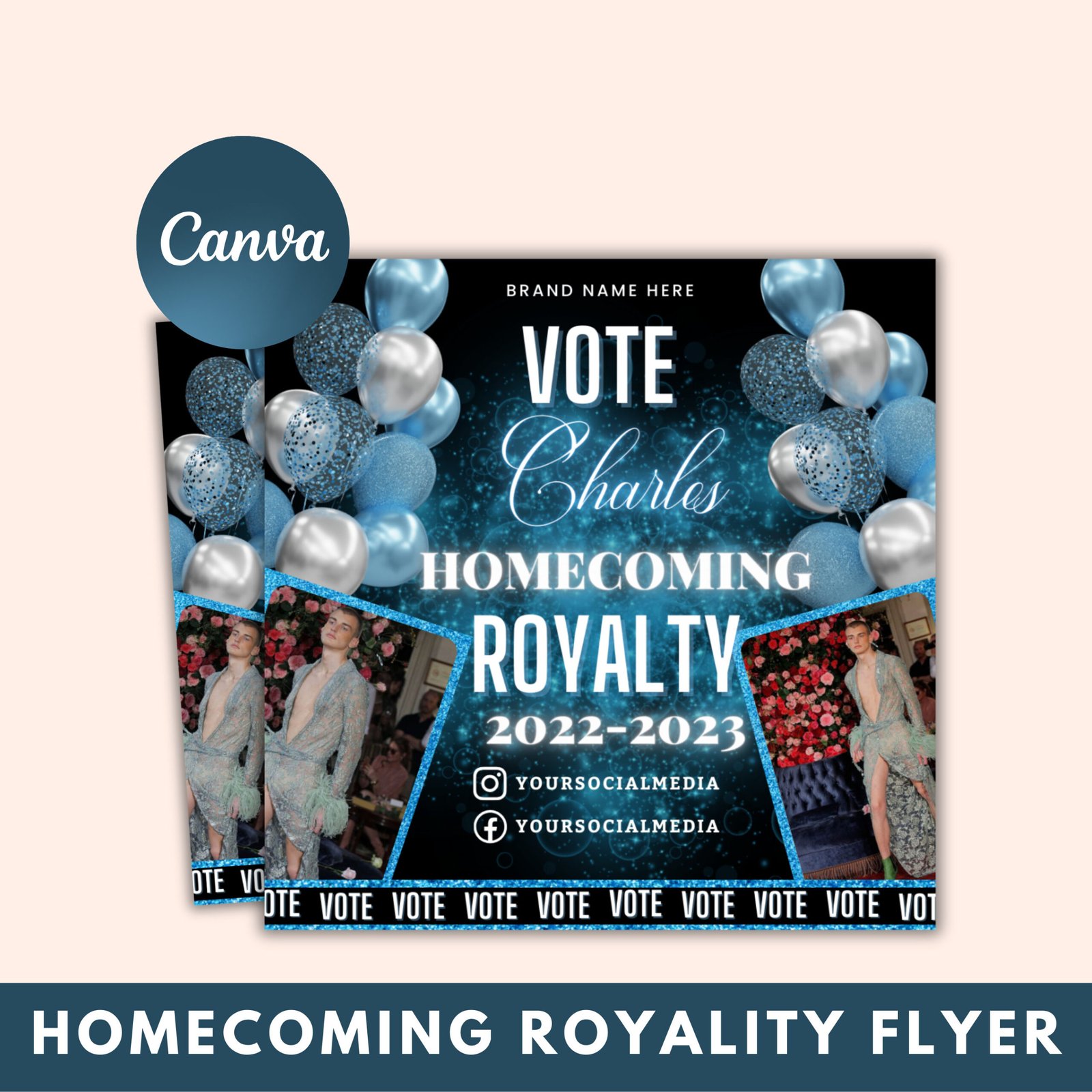 Homecoming royalty flyer, homecoming flyer, homecoming royals, homecoming campaign flyers, gender neutral flyer, homecoming court flyer