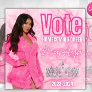 Vote Campaign Flyer, Homecoming Flyer, Homecoming Campaign, Homecoming Queen, Homecoming Vote For Me, Social Media Flyer