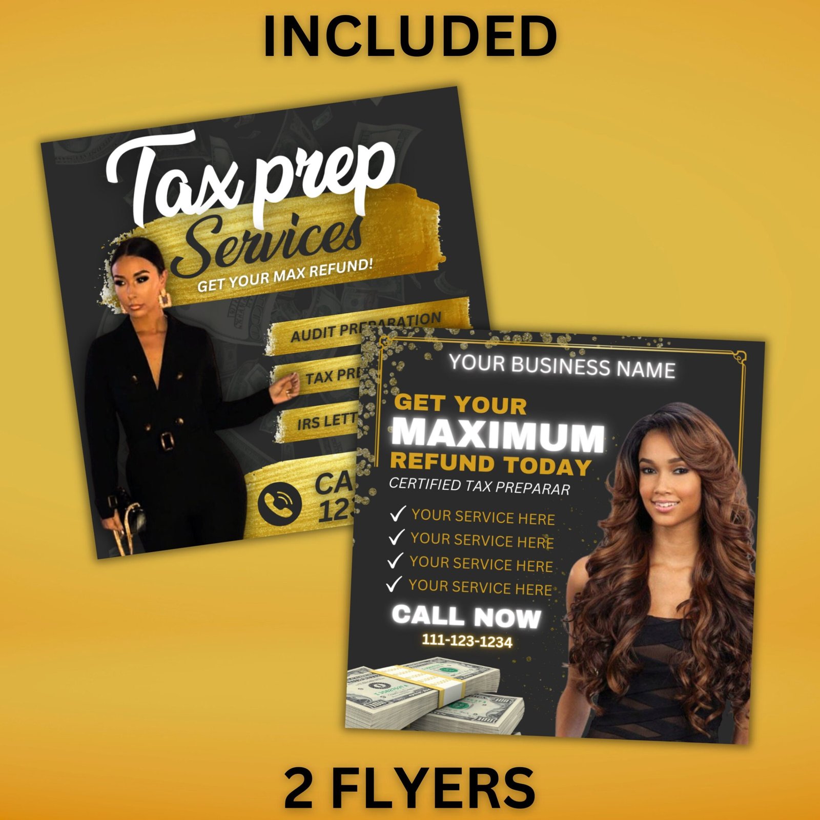 Tax Prep Flyer, Tax Prep Instagram, Tax Flyer Template, Preparation Flyers, Tax Prep Templates, Tax Preparation Post - Image 2