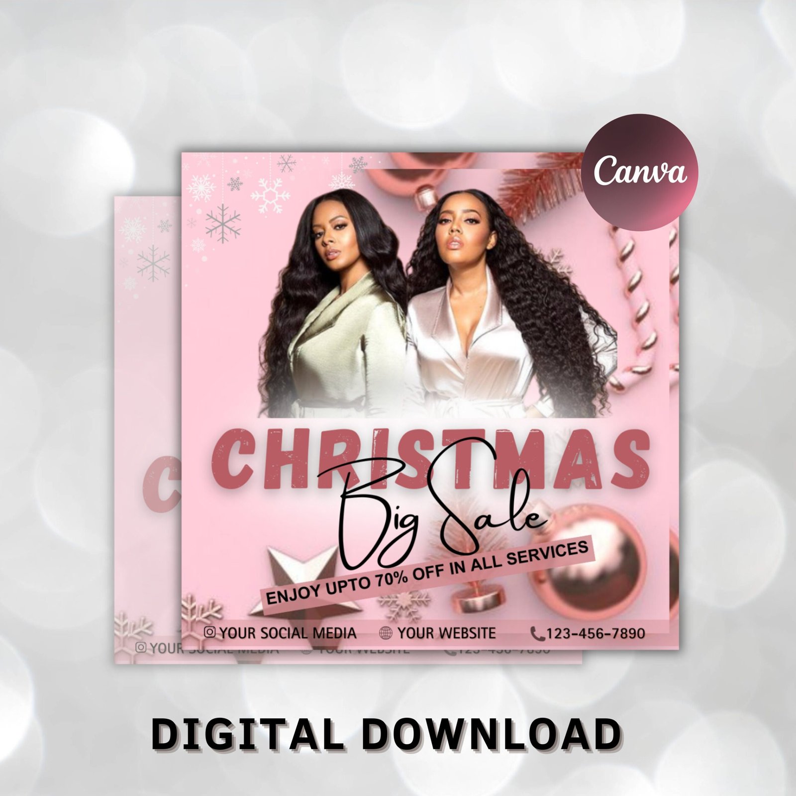 Christmas Sale Flyer, Christmas Hair Flyer, Book Now Flyer, Hair Flyer Holiday Flyer, Appointments Available, Social Media Flyer