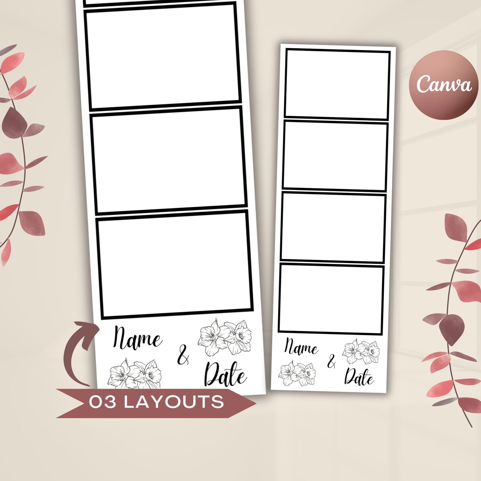 Custom Photobooth Template, Order to create a Custom Photobooth template 2x6 Stripe, 4x6, Portrait, Landscape Setup, Digital Download