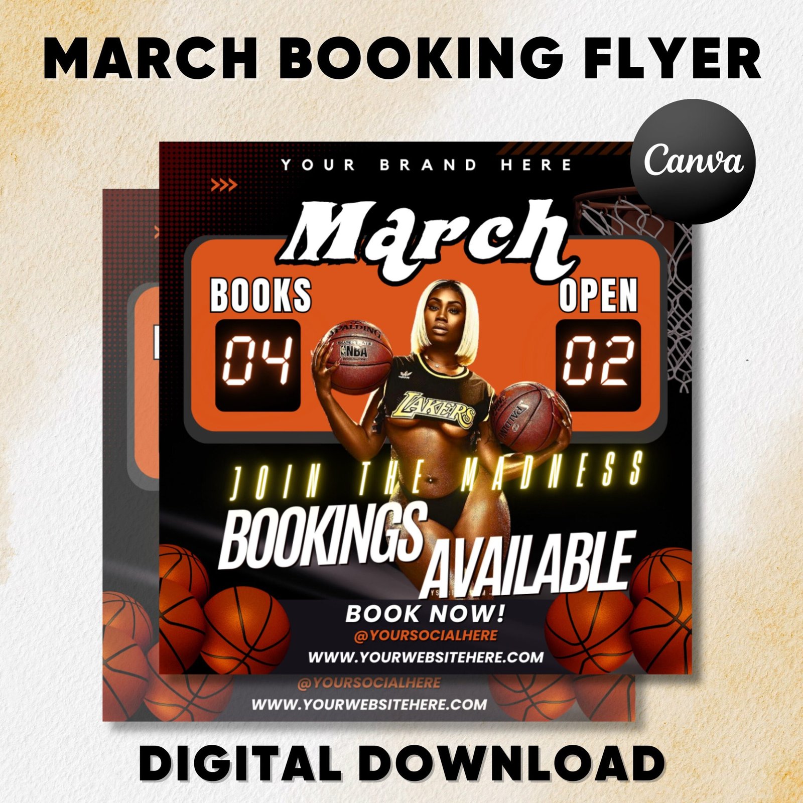March madness flyer, march flyer, march books, march booking flyer, st. patrick's day flyer, lashes, nails, hair braid specials