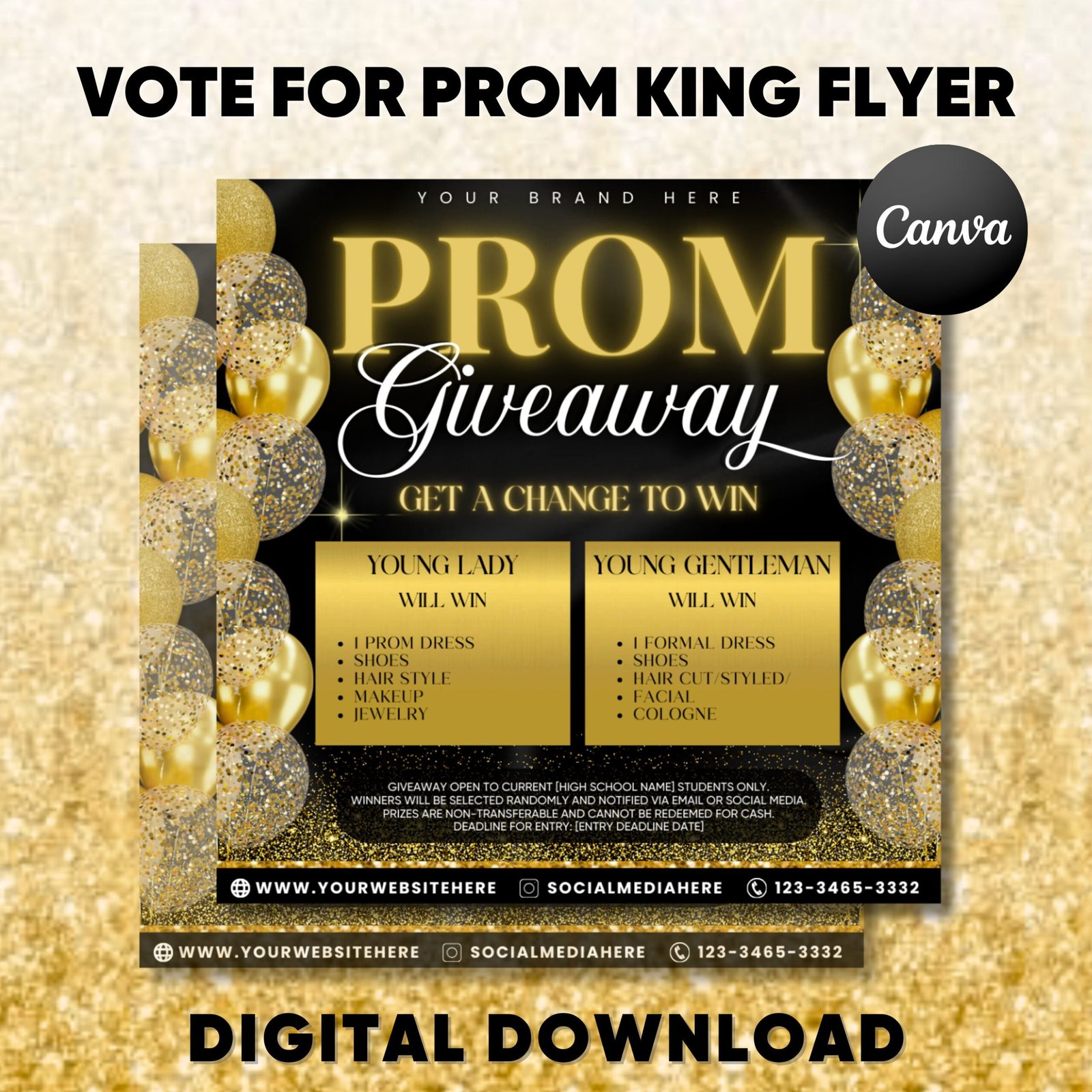 Prom Give Away Flyer, Prom Sale Flyer, Hairstylist Flyer, Makeup Specials Flyer, DIY Prom Queen Flyer, Prom Flyer, Prom Season Flyer, Prom