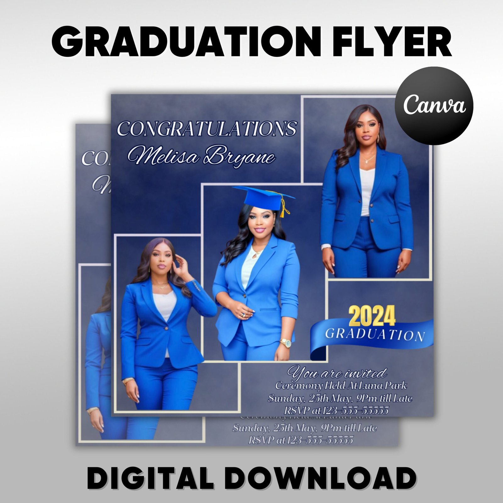 Graduation flyer, 2024 graduation invites, graduation flyer template, diy grad party template, graduation welcome party, dinner party invite