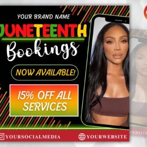 Juneteenth Flyer, Juneteenth Sale Flyer, Editable Flyer Template, Juneteenth Wig Sale Flyer, Knotless Braids Flyer, Juneteenth Celebration