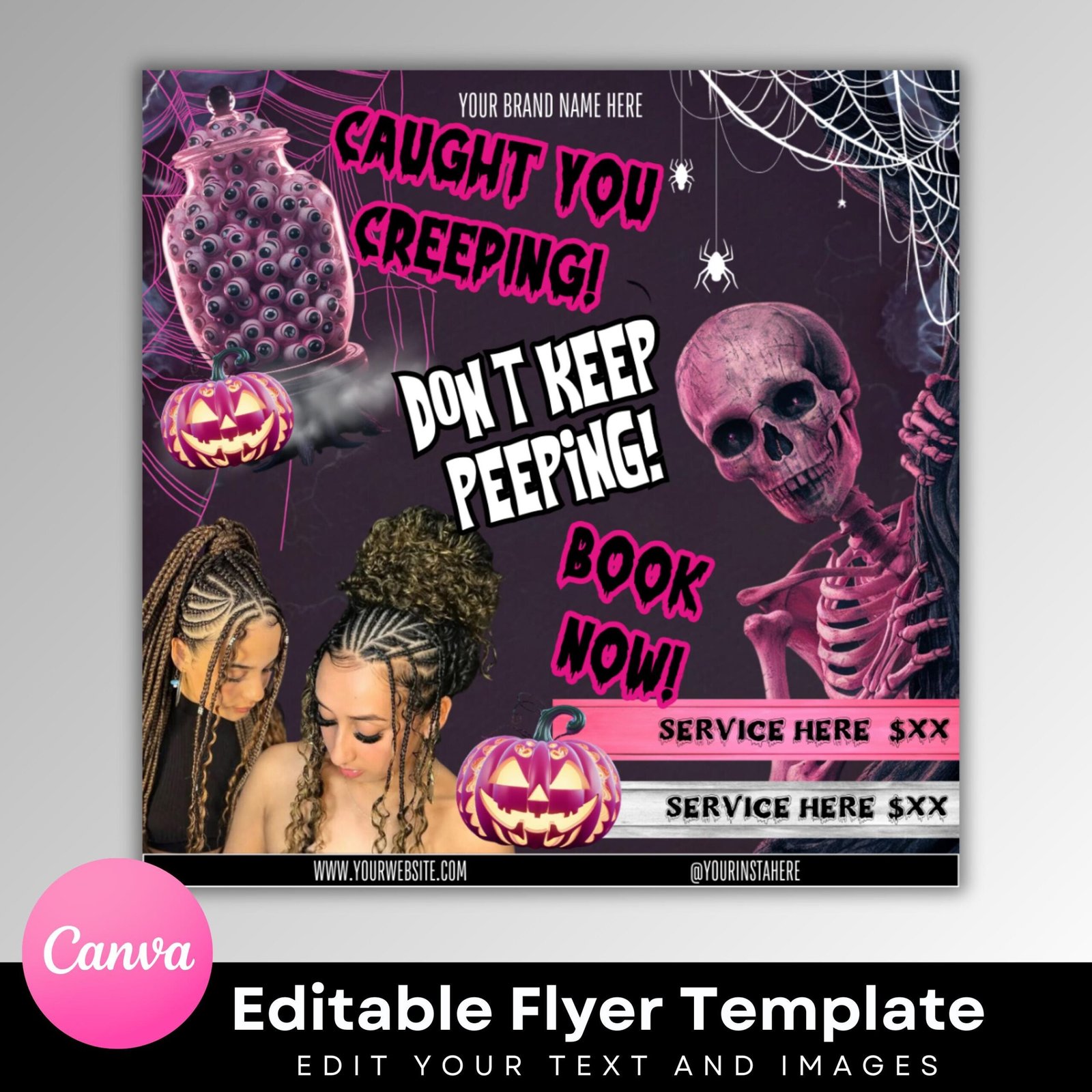 October booking flyer, october books open, booking flyer, diy flyer design, halloween flyer, social media flyer, canva flyer template