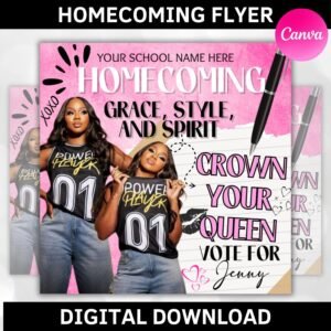 Homecoming flyer, Miss Freshman flyer Homecoming flyer, homecoming Flyer Queen, Homecoming queen flyer template, Hoco flyer, campaign flyer