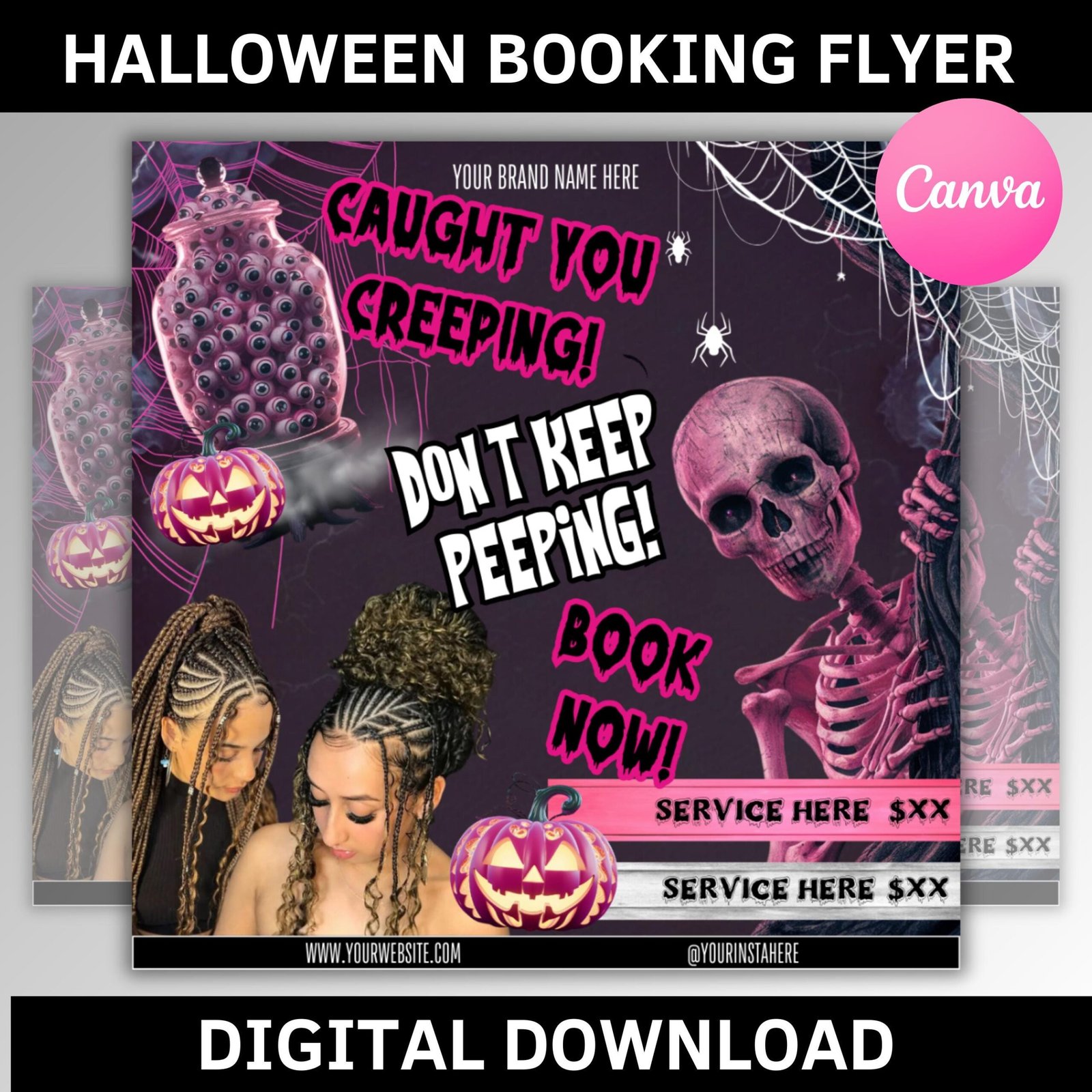 October booking flyer, october books open, booking flyer, diy flyer design, halloween flyer, social media flyer, canva flyer template
