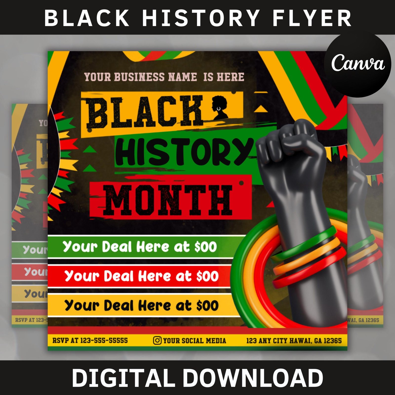 February booking flyer, black history month flyer, black history hair lashes nails mua flyer, black history booking flyer canva template