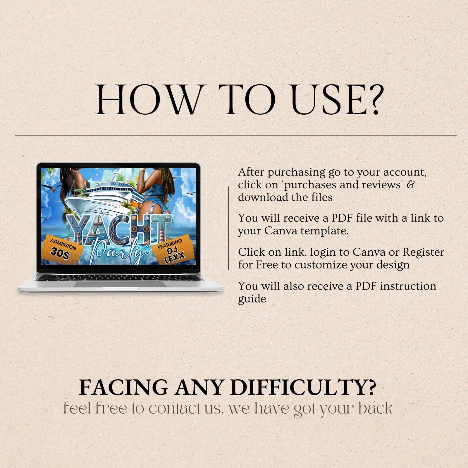 Yacht Party Flyer, Summer Party Flyer, Summer Beach Party Flyer, Dj Party Invitation, Summer Break Flyer, Summer Event Flyer, Canva Editable - Image 5