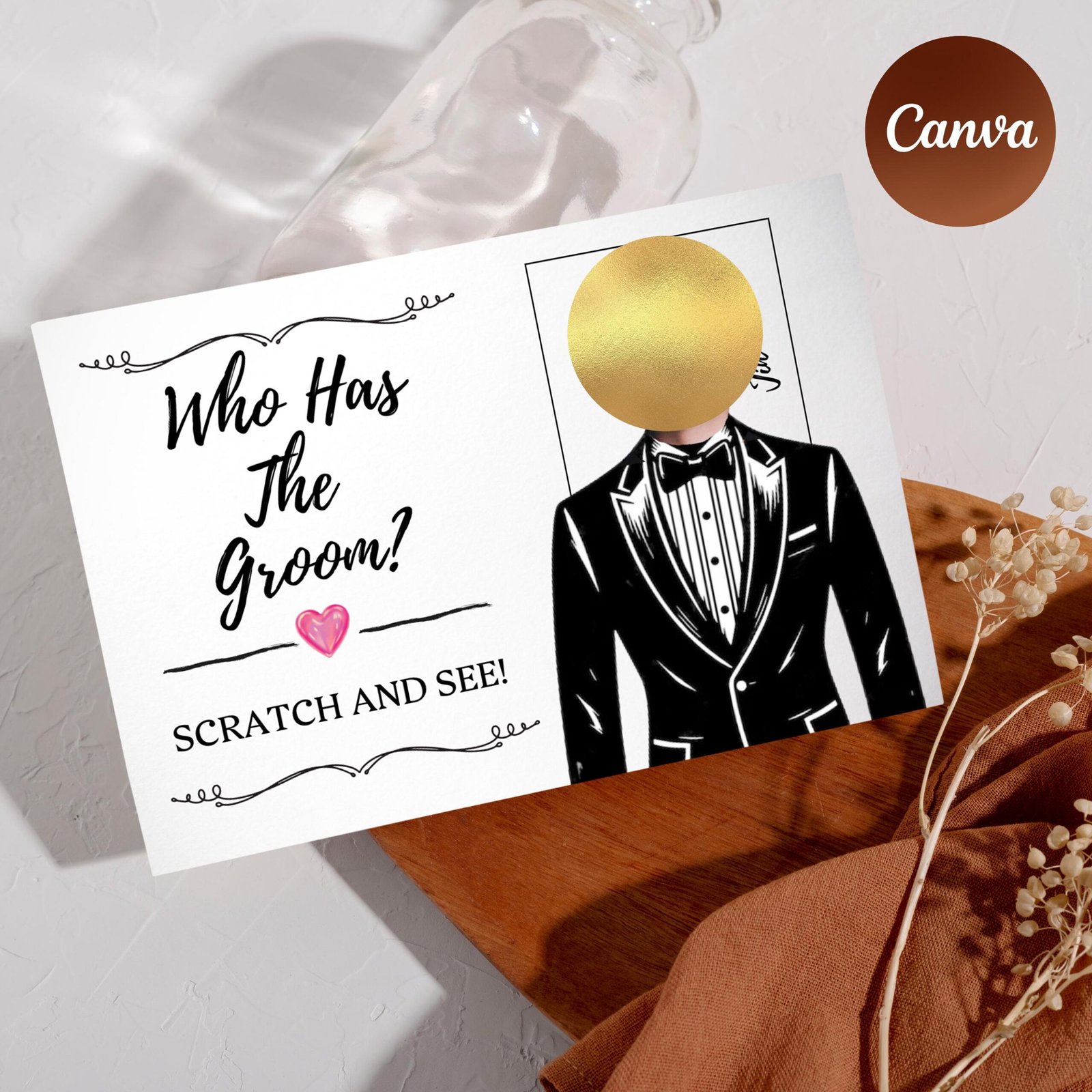 Printable Celebrity Who Has the Groom? Bachelorette Party Groom, Groom Scratch Off Game, Bridal Shower Game, Canva Template Digital Download
